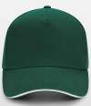 B15C Beechfield Ultimte Sandwich Peak Cap Bottle Green / White colour image